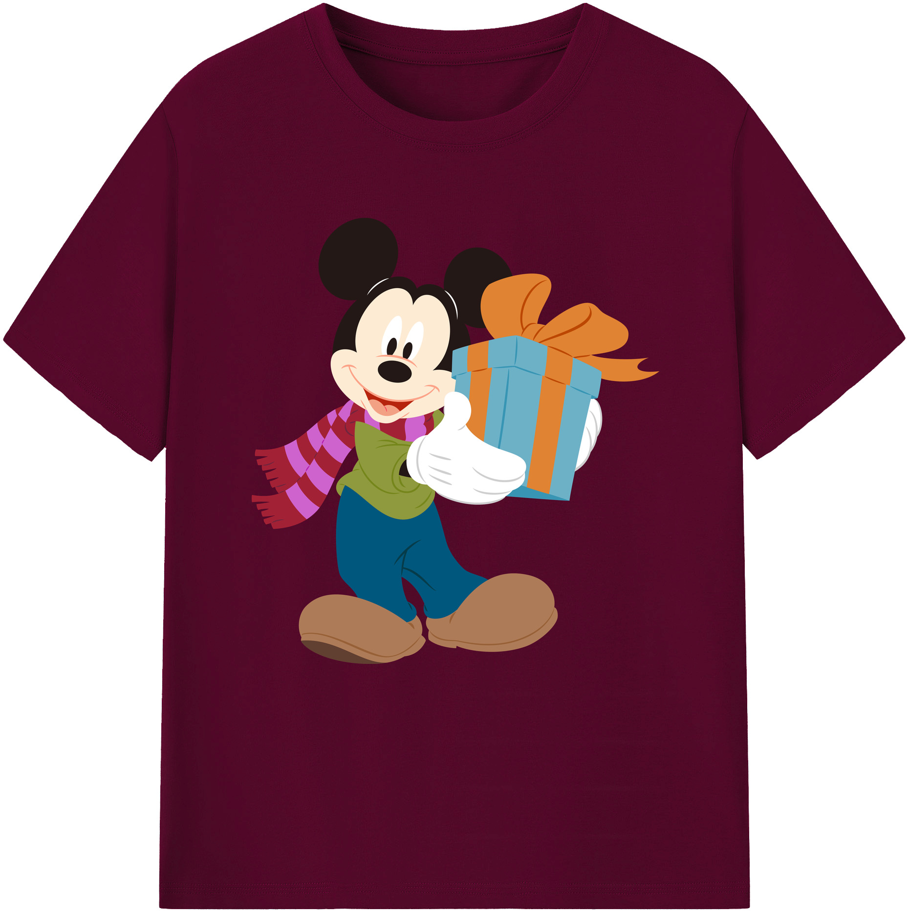 （画像用） ミッキーマウス Mickey Mouse レディースカジュアルプリントTシャツ（綿100％）